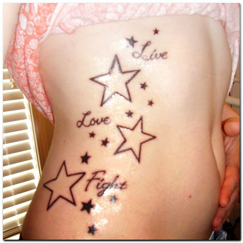 stars tattoos designs on neck. hair and neck tattoo designs